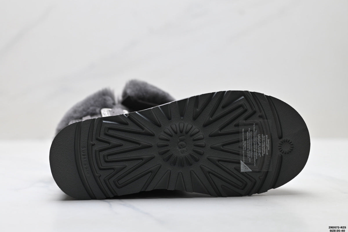 UGG Classic Mini Heritage Fluff Buckle Boots
