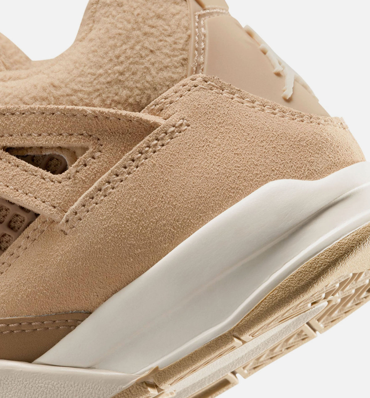 Air Jordan 4 Retro Cozy Girl Preschool Girls' Sneakers - Hemp / Off-White