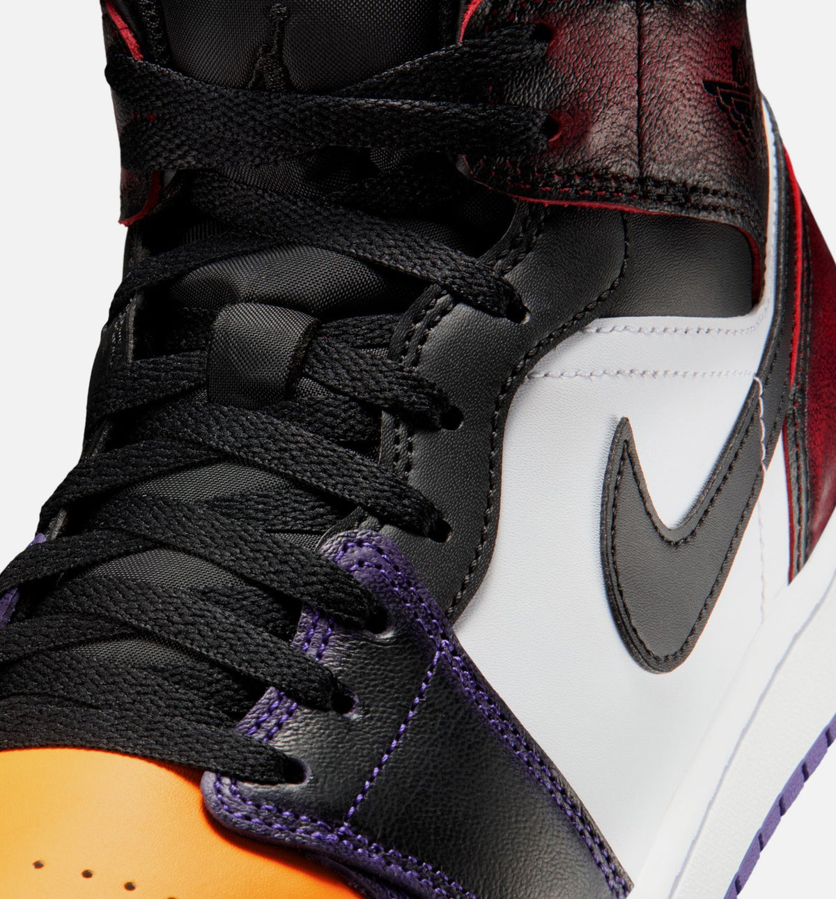 Air Jordan 1 Mid SE Men's Lifestyle Sneakers - True Red/White/Court Purple/Black