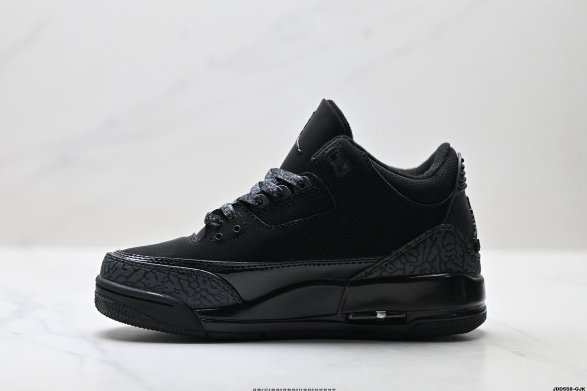 Air Jordan 3 Retro Triple Black Sneakers