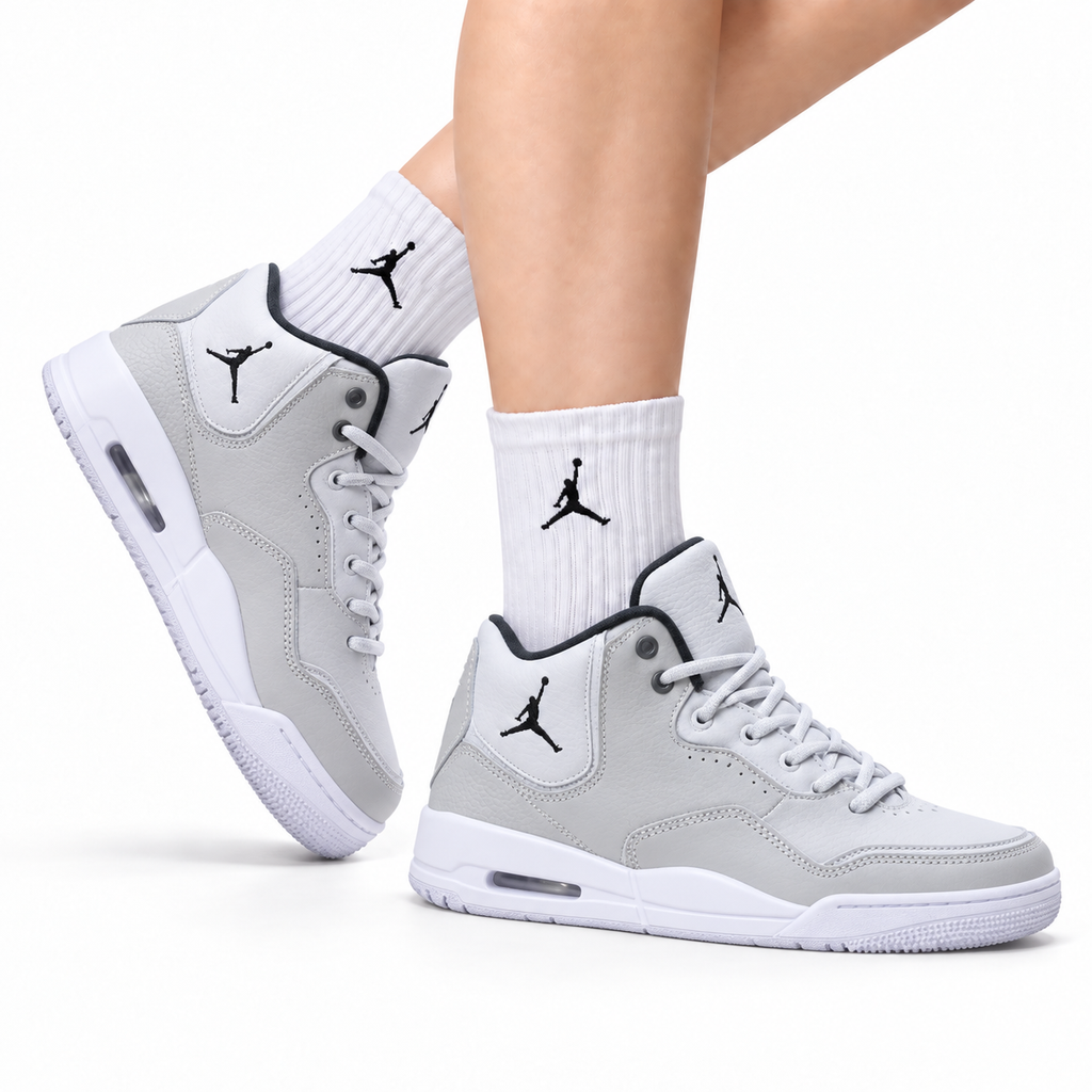 Air Jordan 3 Retro White Light Grey Sneakers