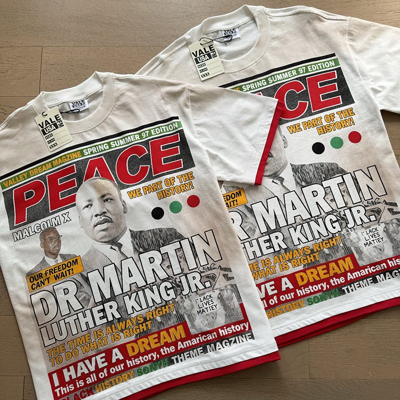 VALE USA Peace Graphic Cream T-Shirt