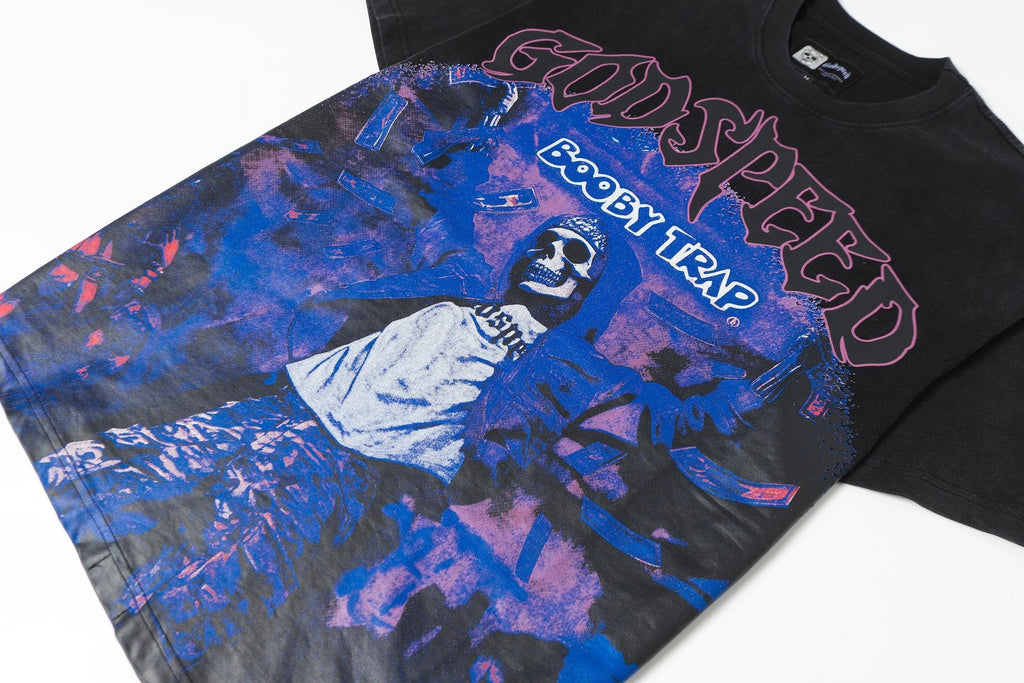 Godspeed Booby Trap Washed Black Graphic T-Shirt