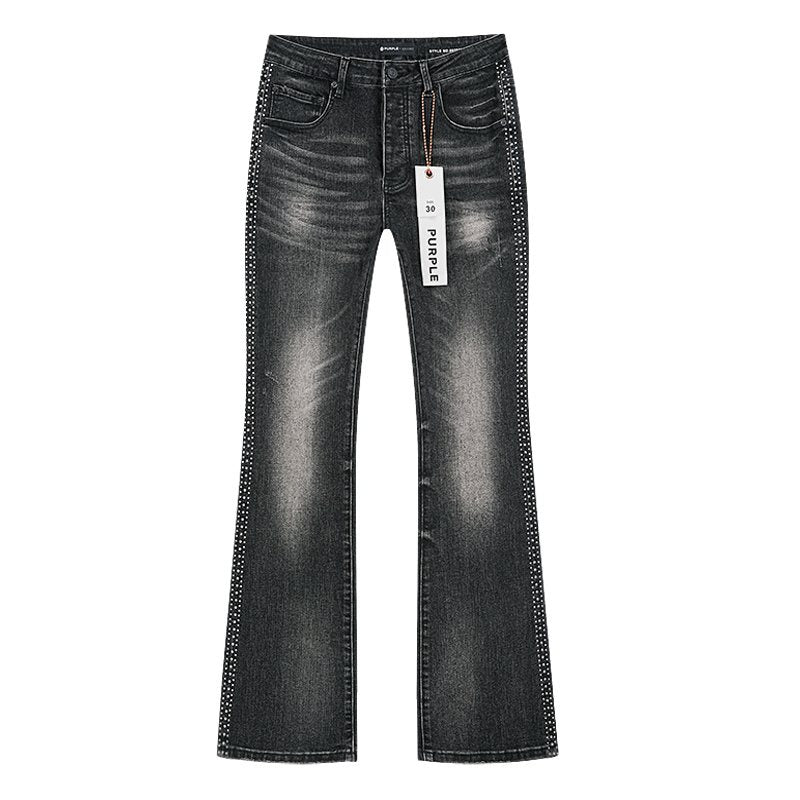 Purple Brand Studded Side-Trim Washed Jeans