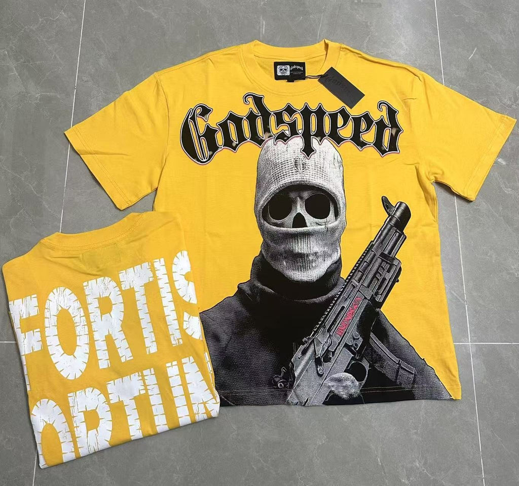 Godspeed Yellow Masked Figure Graphic T-Shirt