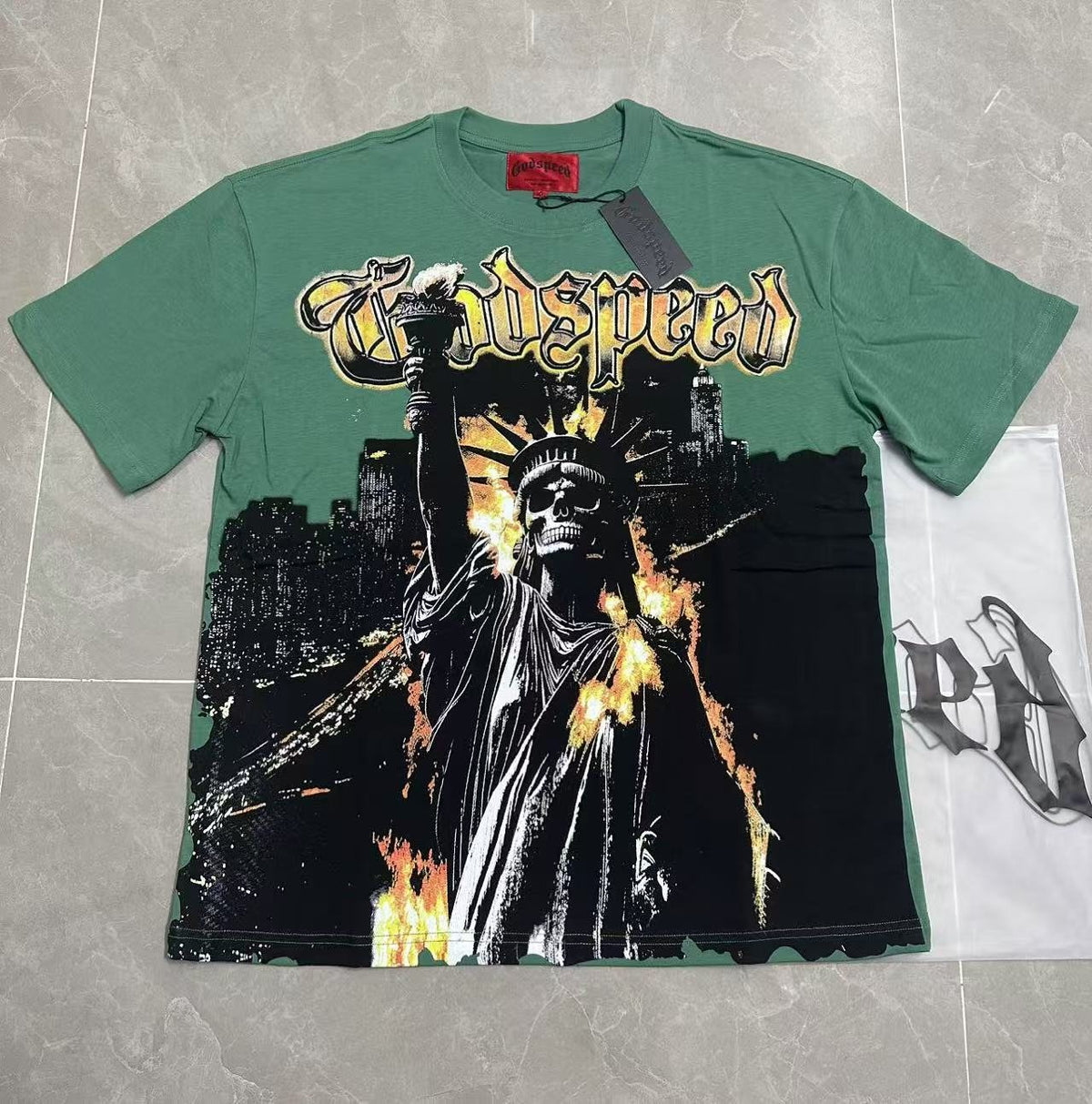 Godspeed Statue of Liberty Graphic T-Shirt
