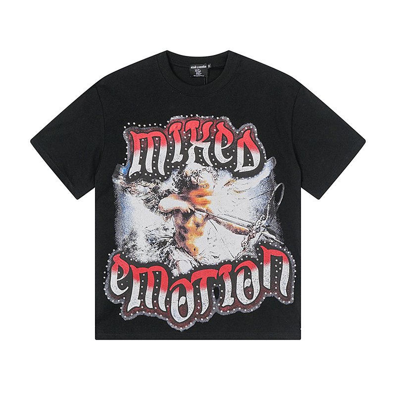 MIXED EMOTION Angel Graphic Short-Sleeve T-Shirt