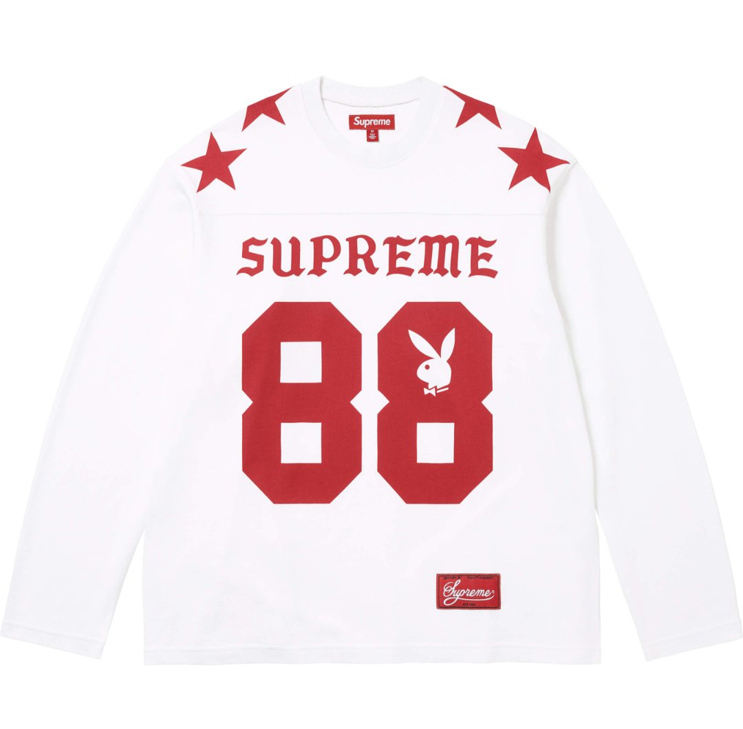 Supreme 88 Star Shoulder Long-Sleeve T-Shirt