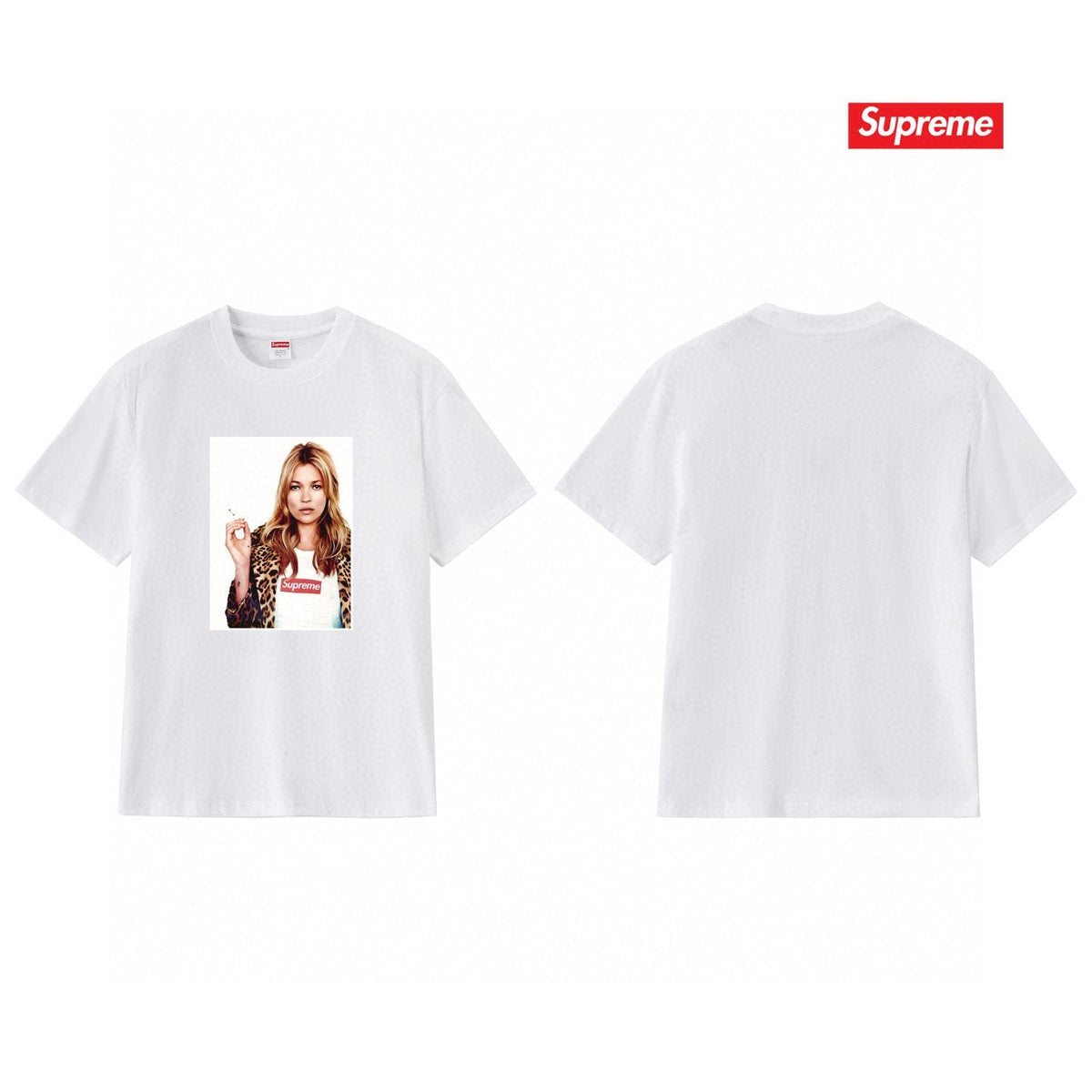 Supreme Kate Moss Portrait Graphic T-Shirt