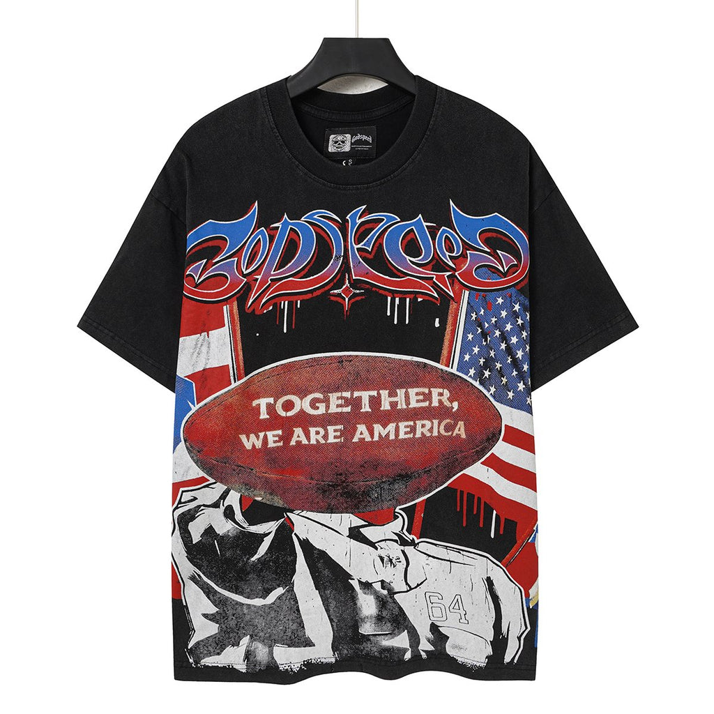 Godspeed Together We Are America Football Graphic T-Shirt