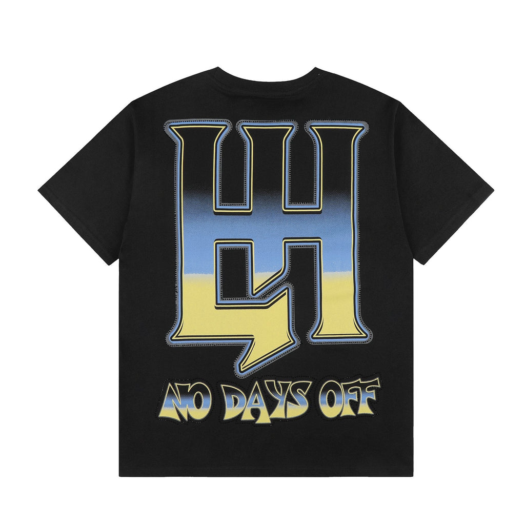 Life Hustlere Black No Days Off Graphic Short-Sleeve T-Shirt