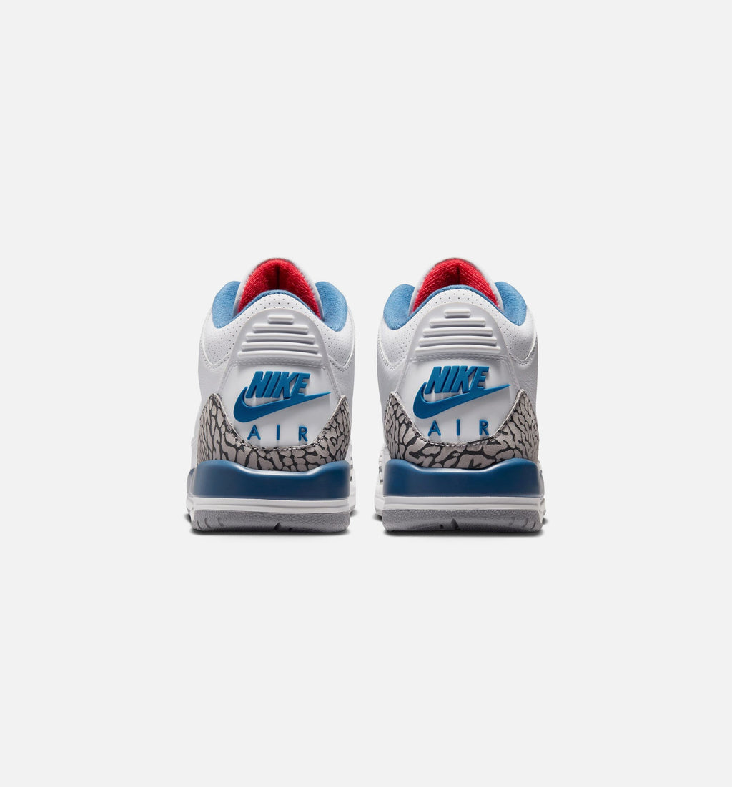Air Jordan 3 Retro OG True Blue – Grade School Lifestyle Shoe in White/Fire Red/True Blue