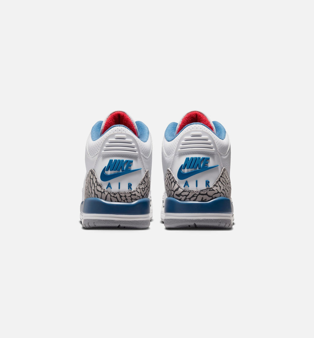 Air Jordan 3 Retro OG "True Blue" Grade School Lifestyle Shoes – White/Fire Red/True Blue