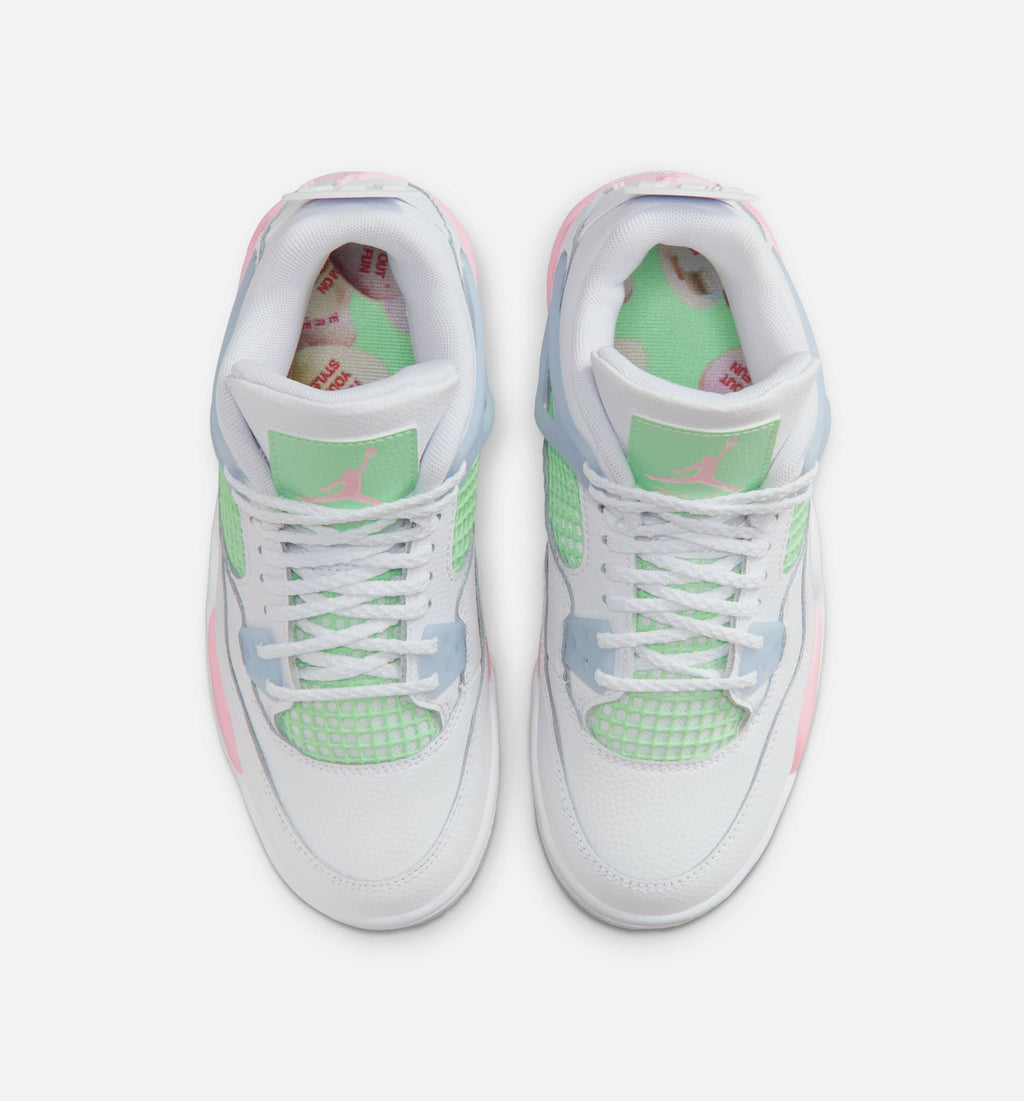 Air Jordan 4 Retro Medium Soft Pink Kids' Shoes - White/Pink/Blue