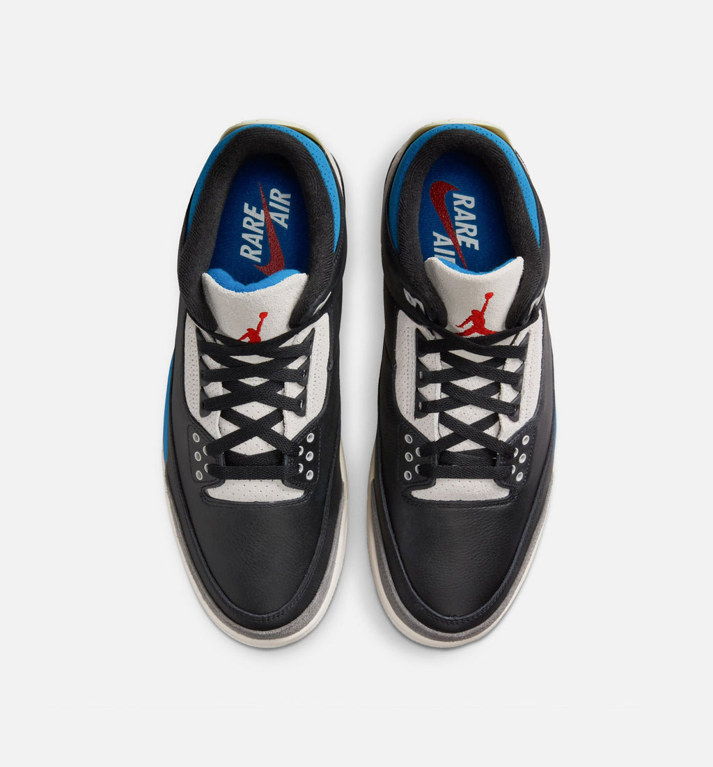 Air Jordan 3 Retro OG Rare Air Men's Lifestyle Shoes - Black/Chile Red/Neutral Grey