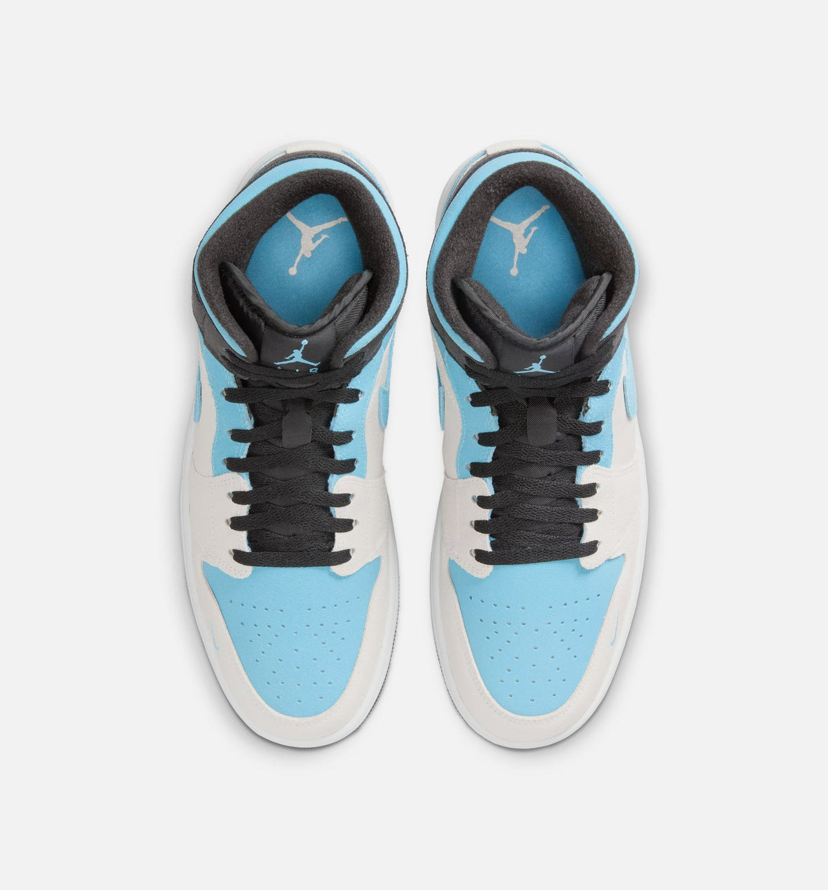 Air Jordan 1 Mid SE - Men's Lifestyle Sneaker (Summit White/Blue Chill/Black)