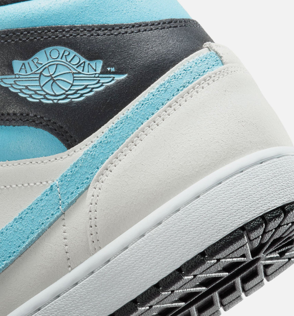 Air Jordan 1 Mid SE - Men's Lifestyle Sneaker (Summit White/Blue Chill/Black)