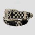 Y2K Western Punk Rhinestone Belt Skull Inlaid Sparkling Hip Hop Waist