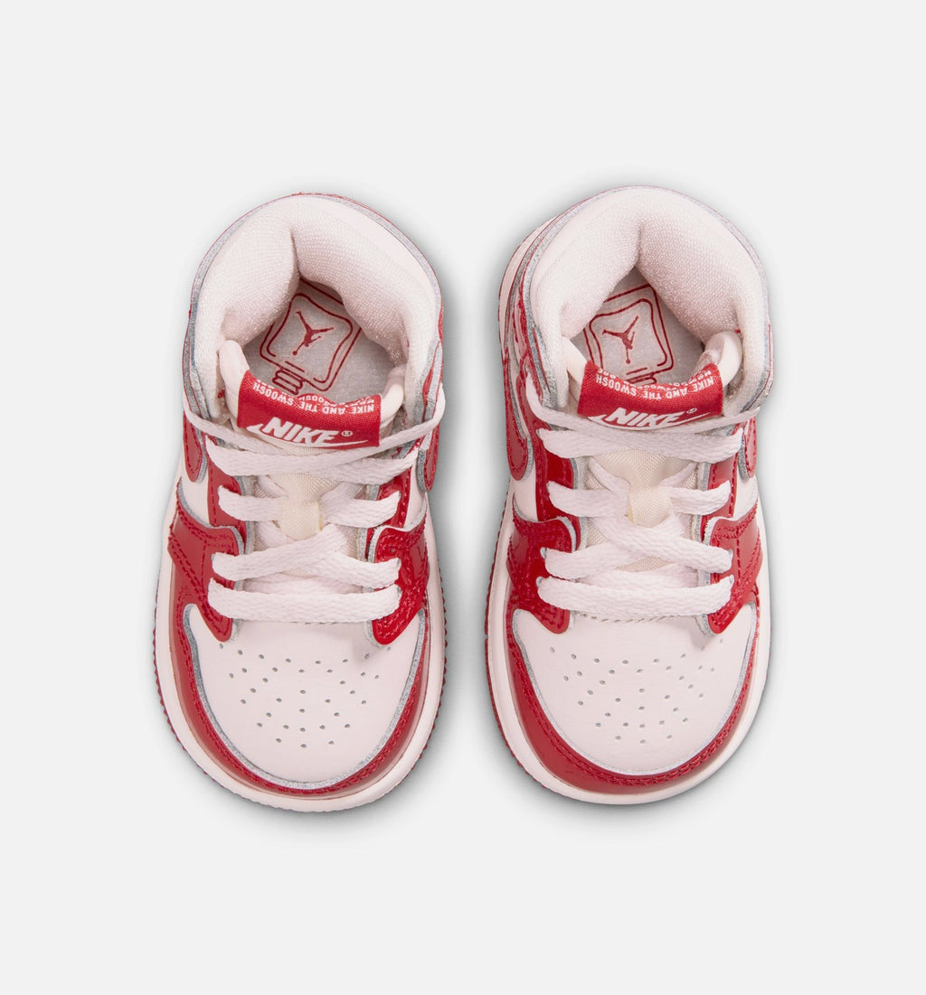 Air Jordan 1 Retro High OG Nails And Grails Infant & Toddler Lifestyle Shoes - University Red/Metallic Silver