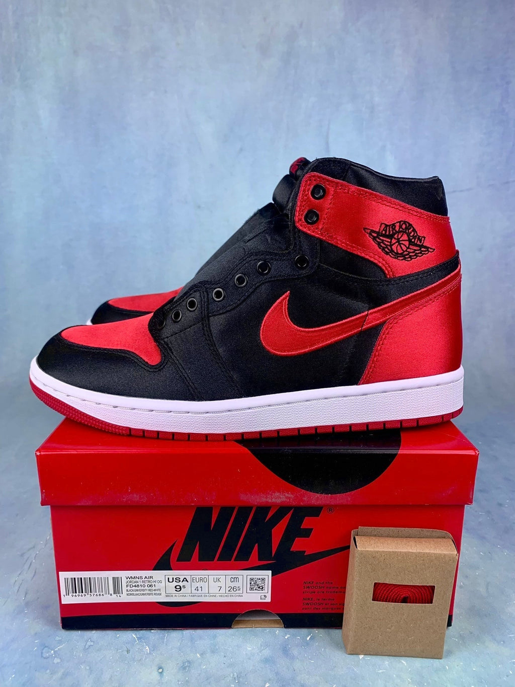 Air Jordan 1 High Banned Black/Red Silk Unisex Sneakers FD4810-061