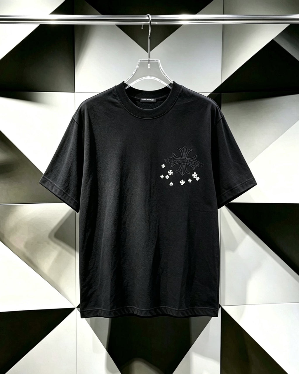Chrome Hearts Cross and Star Graphic T-Shirt