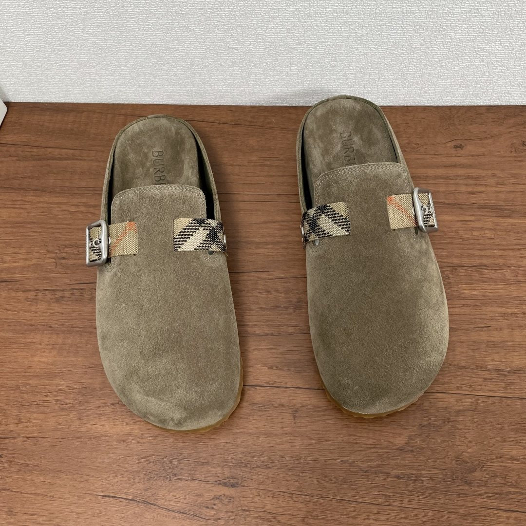 Burberry Check-Strap Slide Sandals