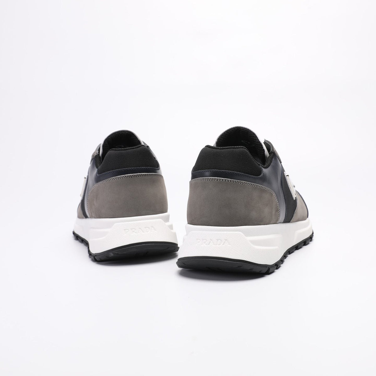 Prada Men's Navy and Gray Paneled Sneakers