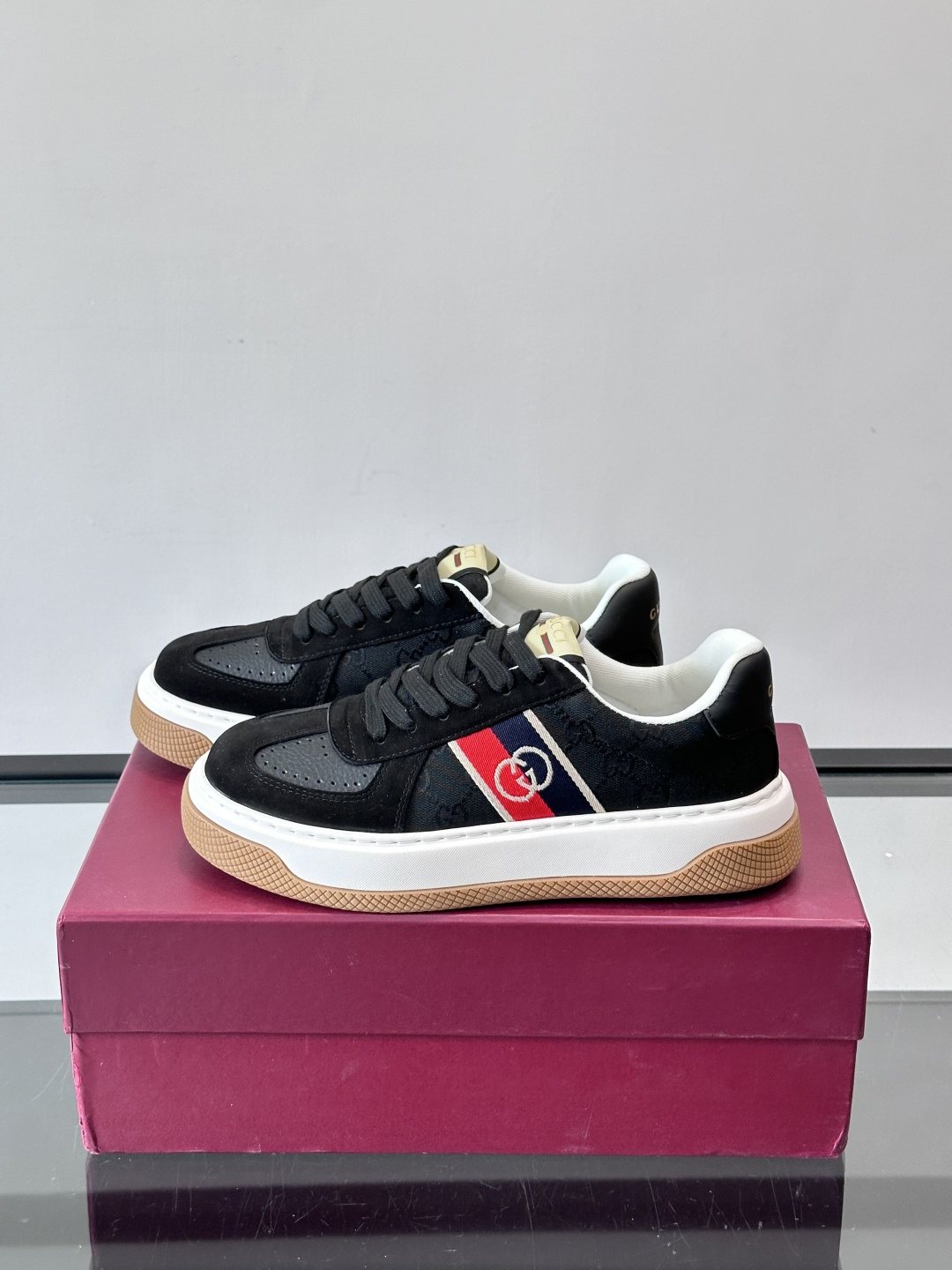 Gucci Black Stripe Sneakers
