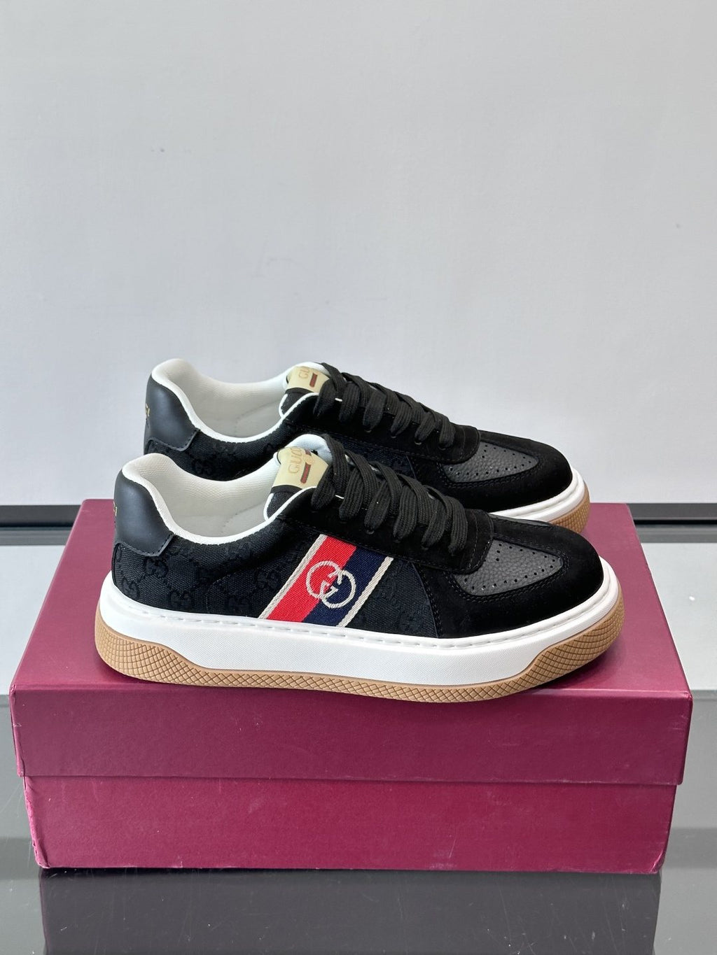 Gucci Black Stripe Sneakers