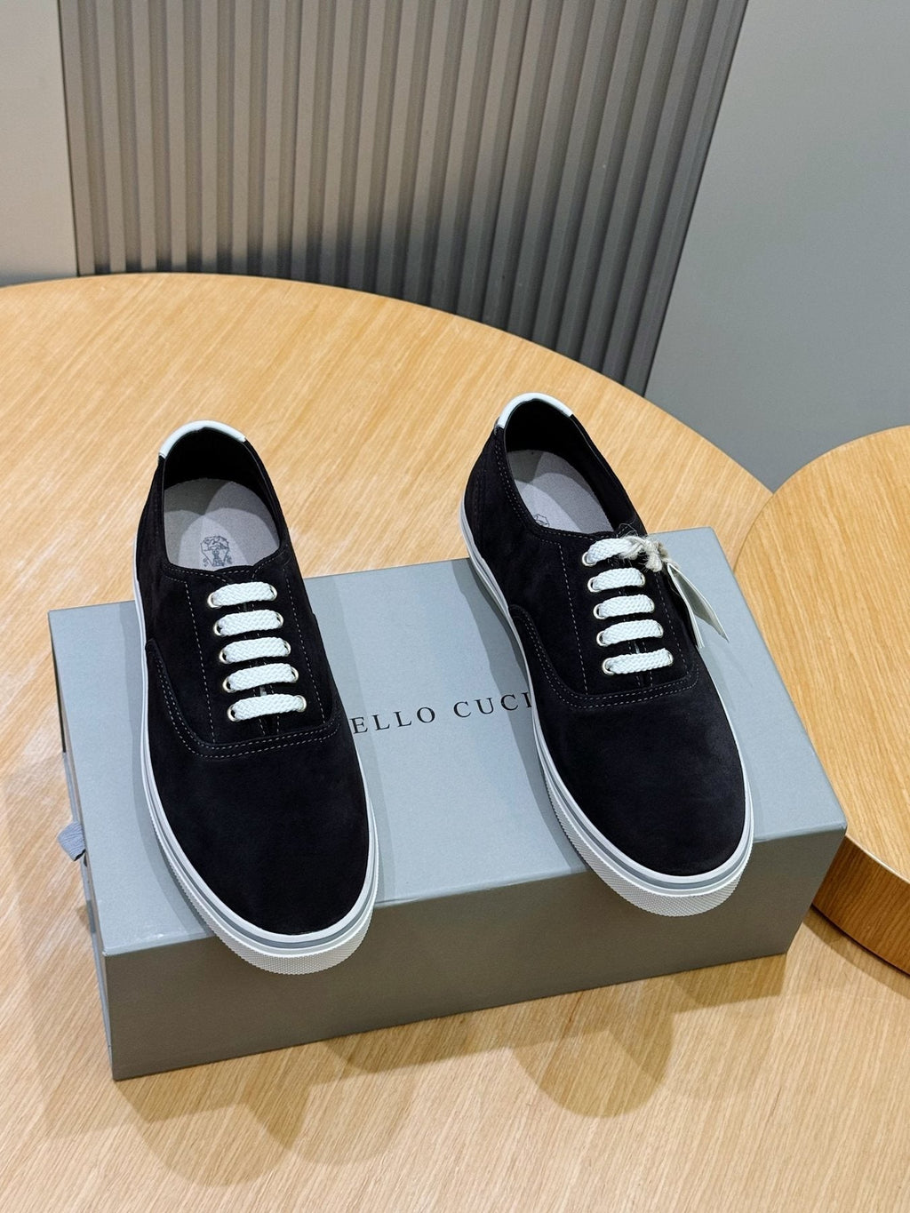 Brunello Cucinelli Black Suede Sneakers