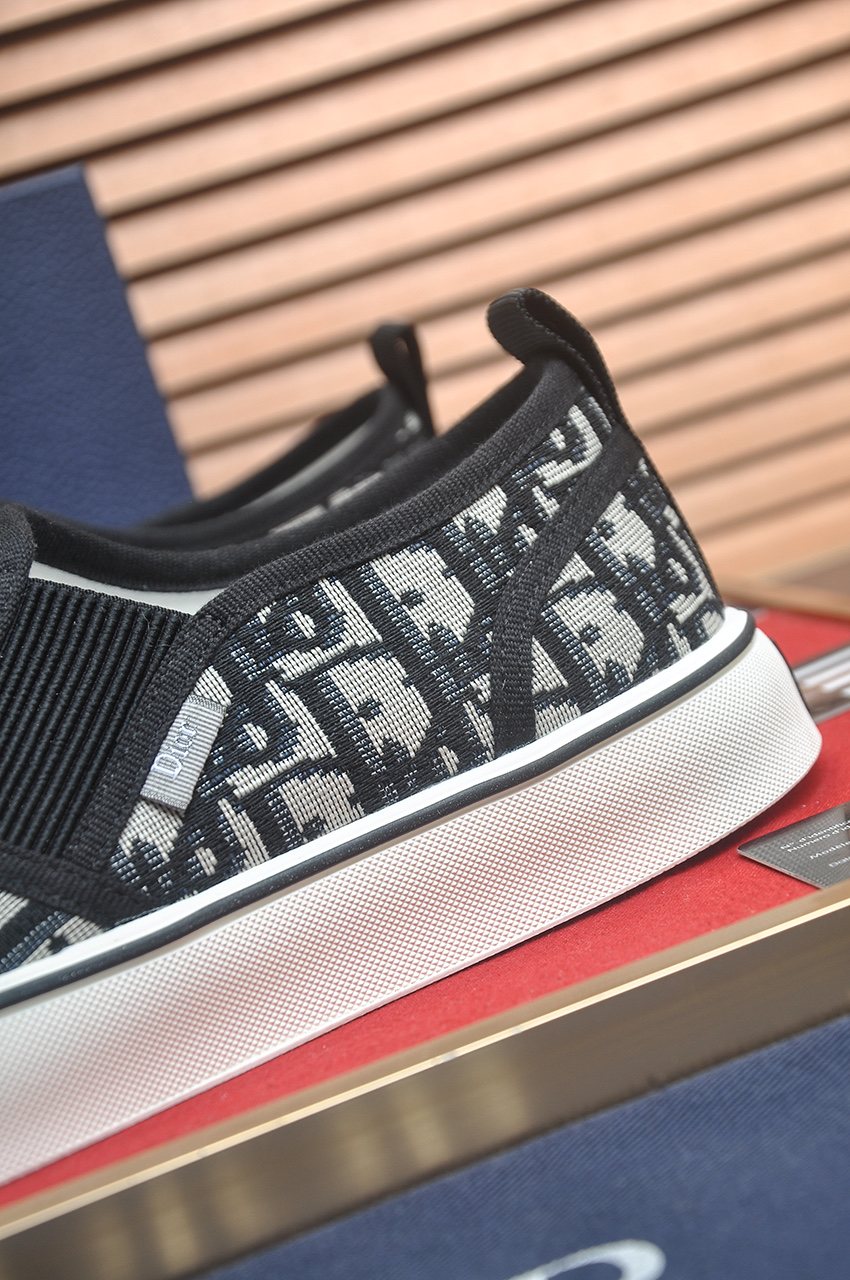 Dior Patterned Slip-On Sneakers
