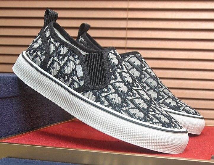 Dior Patterned Slip-On Sneakers