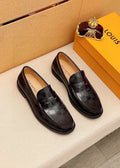 Louis Vuitton Checkerboard Penny Loafers - Black and Dark Brown