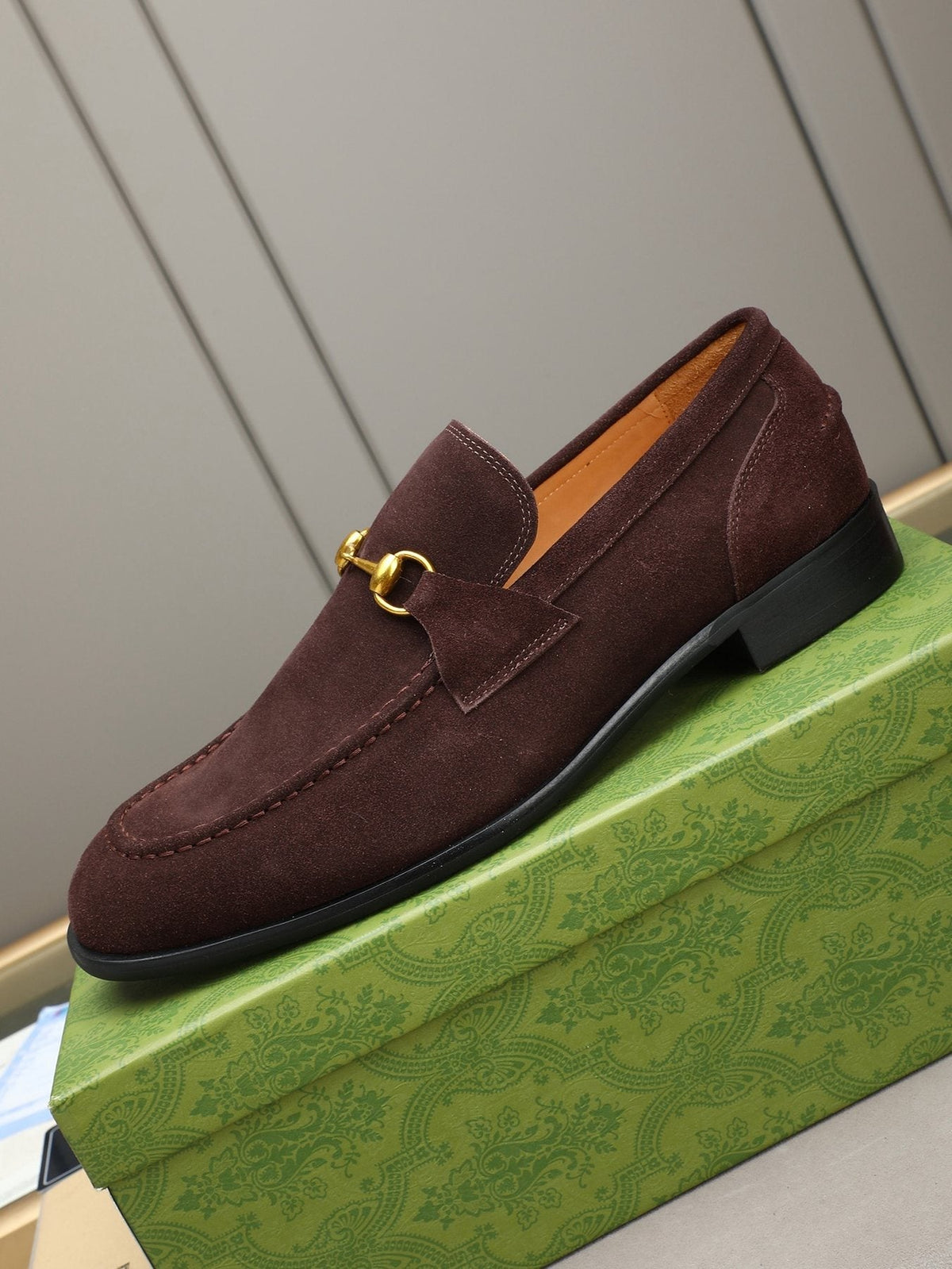 Gucci Burgundy Horsebit Loafers