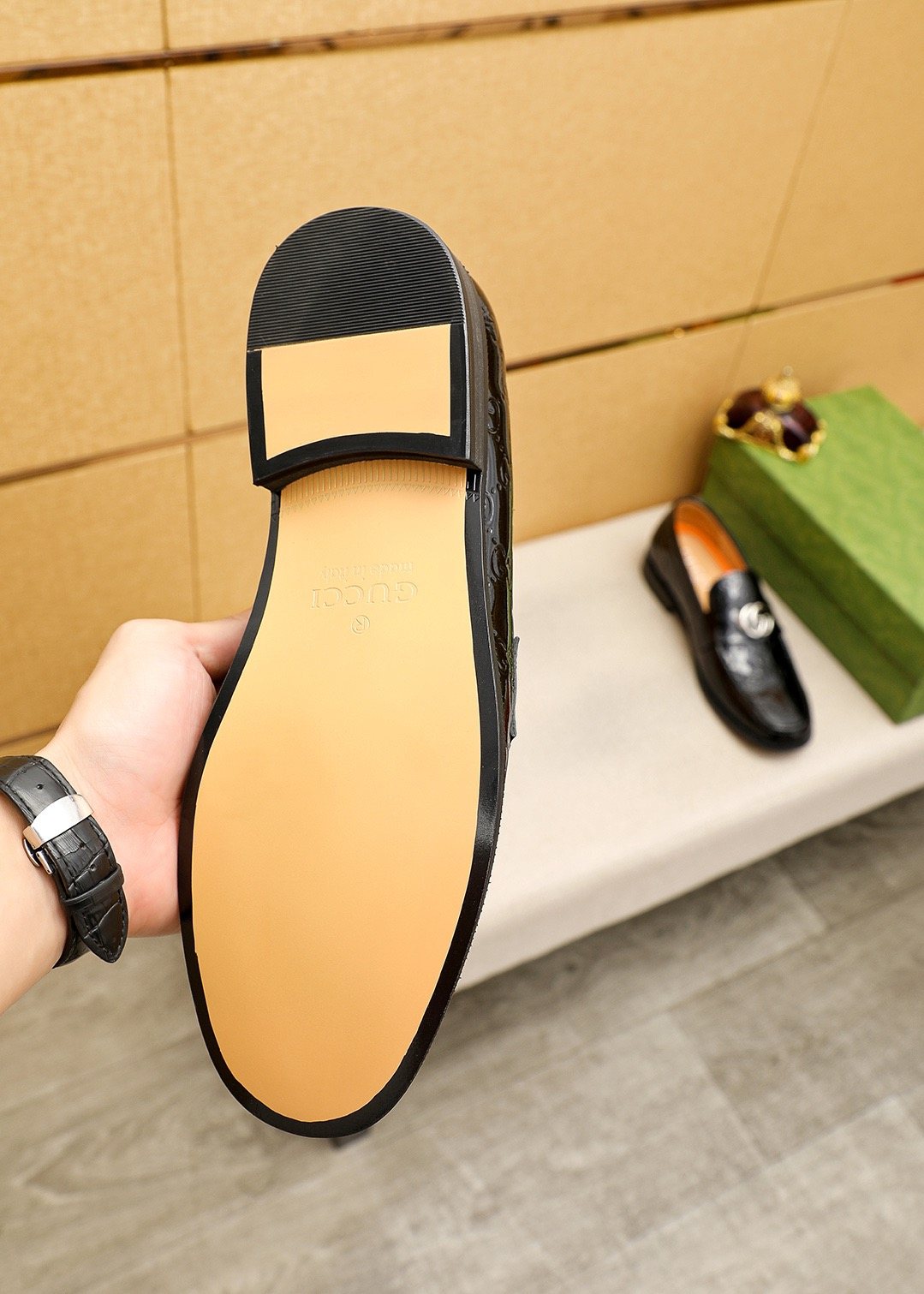 Gucci Black Glossy Loafers