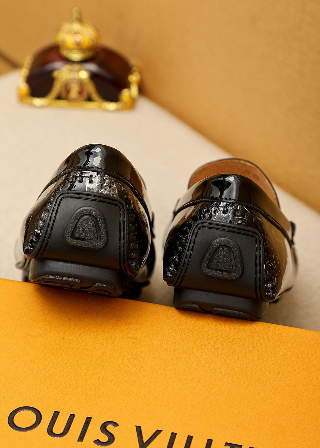 Louis Vuitton Black Floral-Embossed Buckle Loafers
