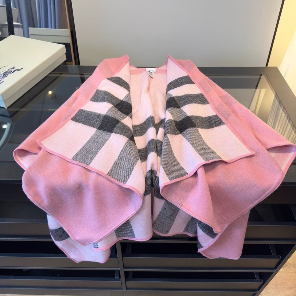 Burberry Reversible Color-Block Poncho
