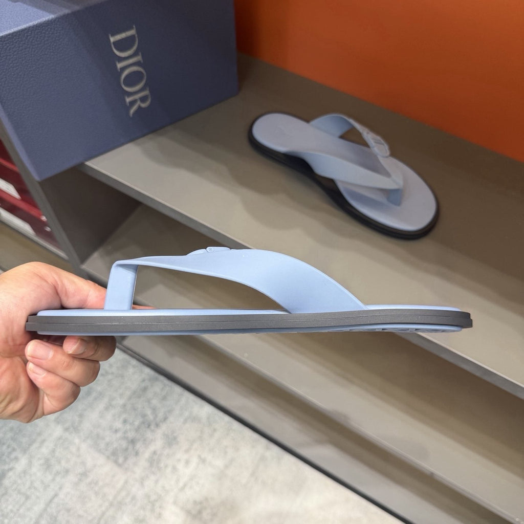 Dior Thong Sandals with Circular Strap Accent