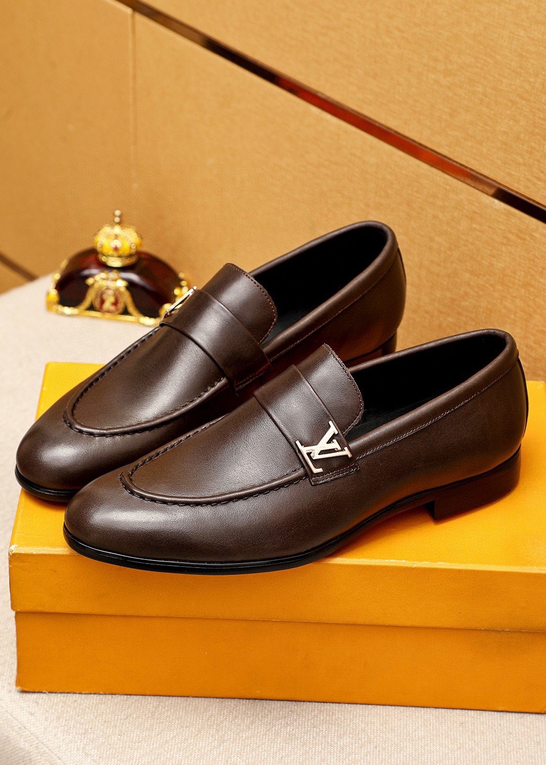 Louis Vuitton Leather Hardware Loafers