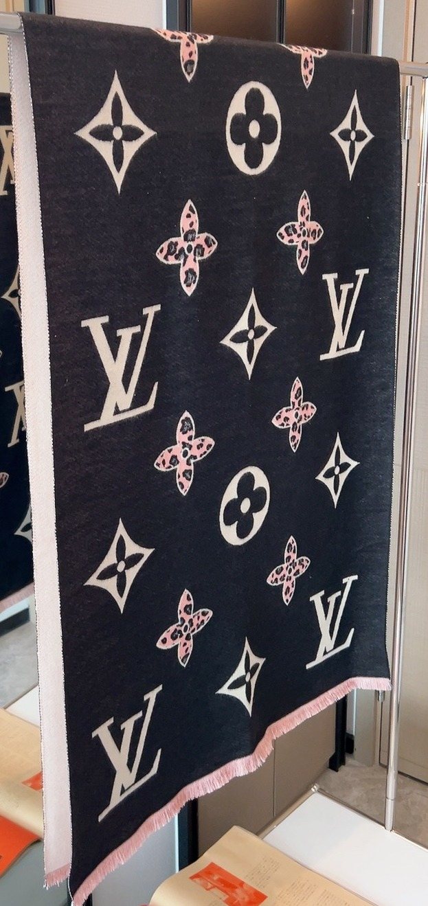 Louis Vuitton Monogram Fringed Scarf