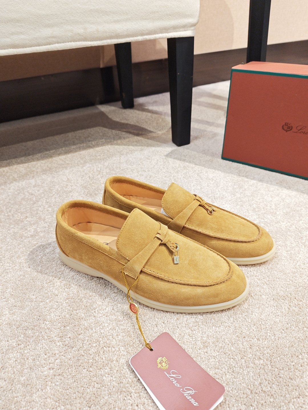 Loro Piana Metal-Charm Moc Toe Loafers