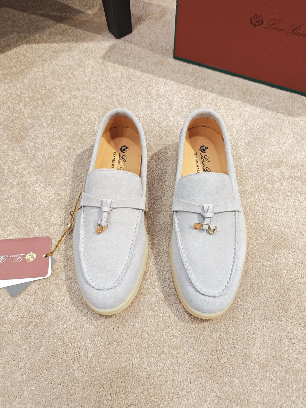 Loro Piana Metal-Charm Moc Toe Loafers