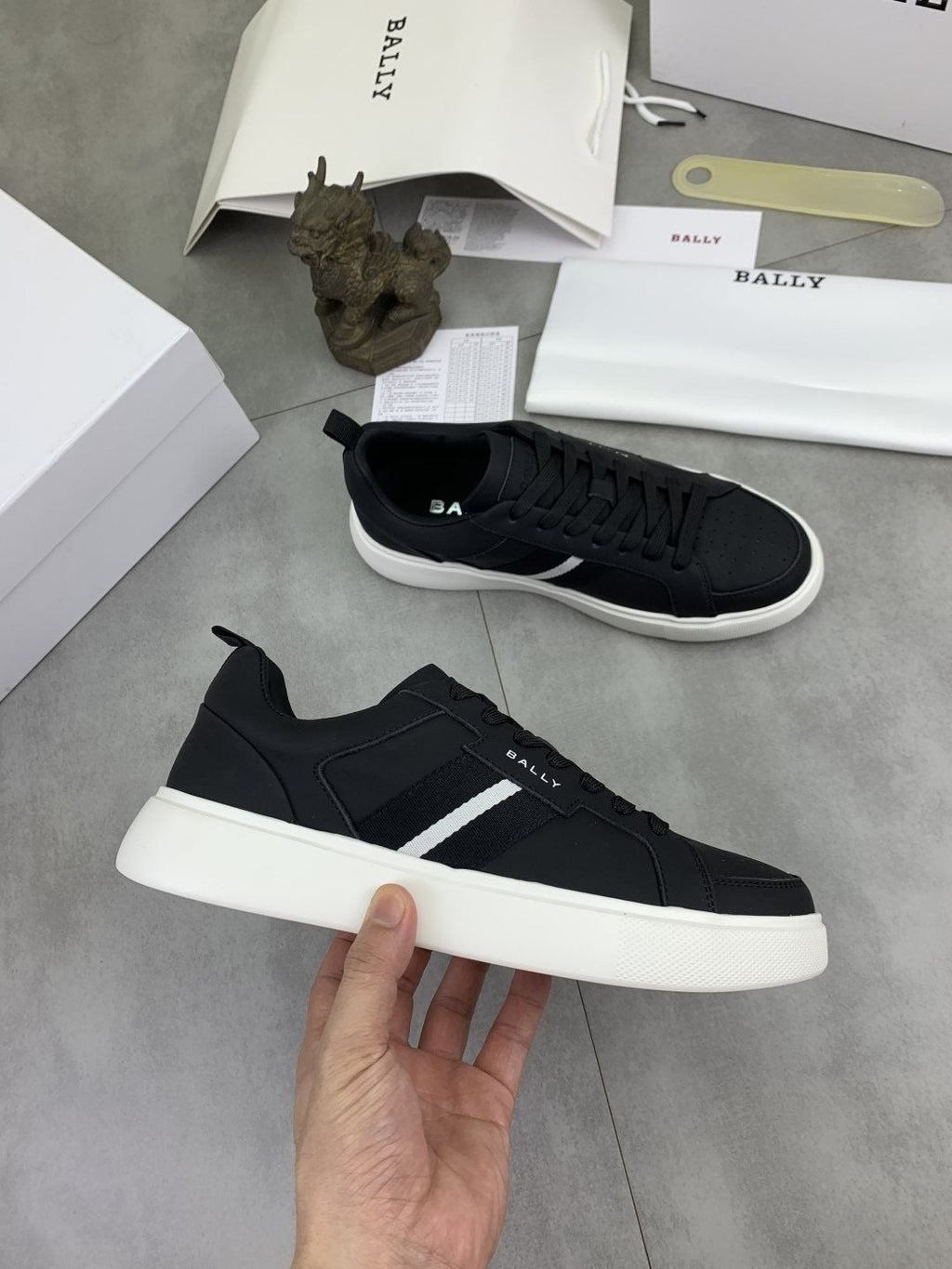 Bally Double-Stripe Low-Top Sneakers