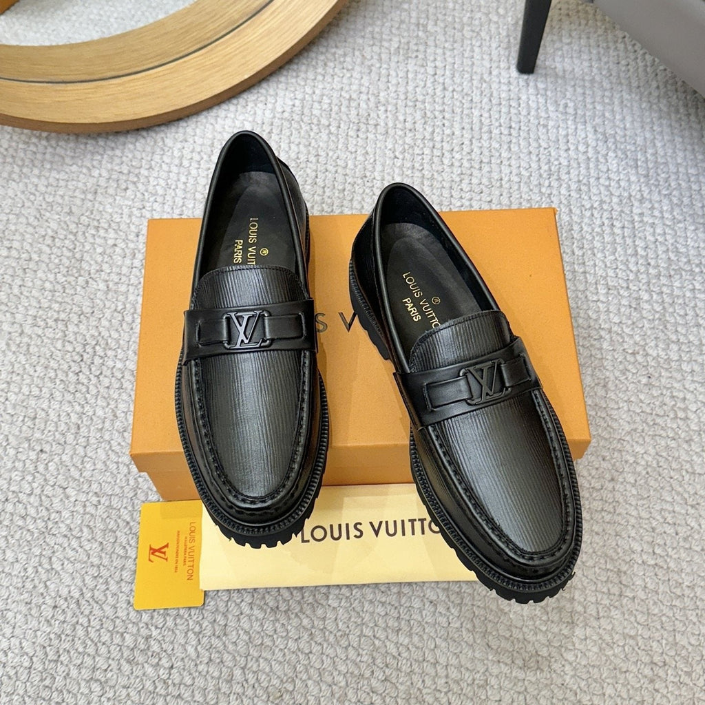 Louis Vuitton Men's Textured Lug Sole Loafers