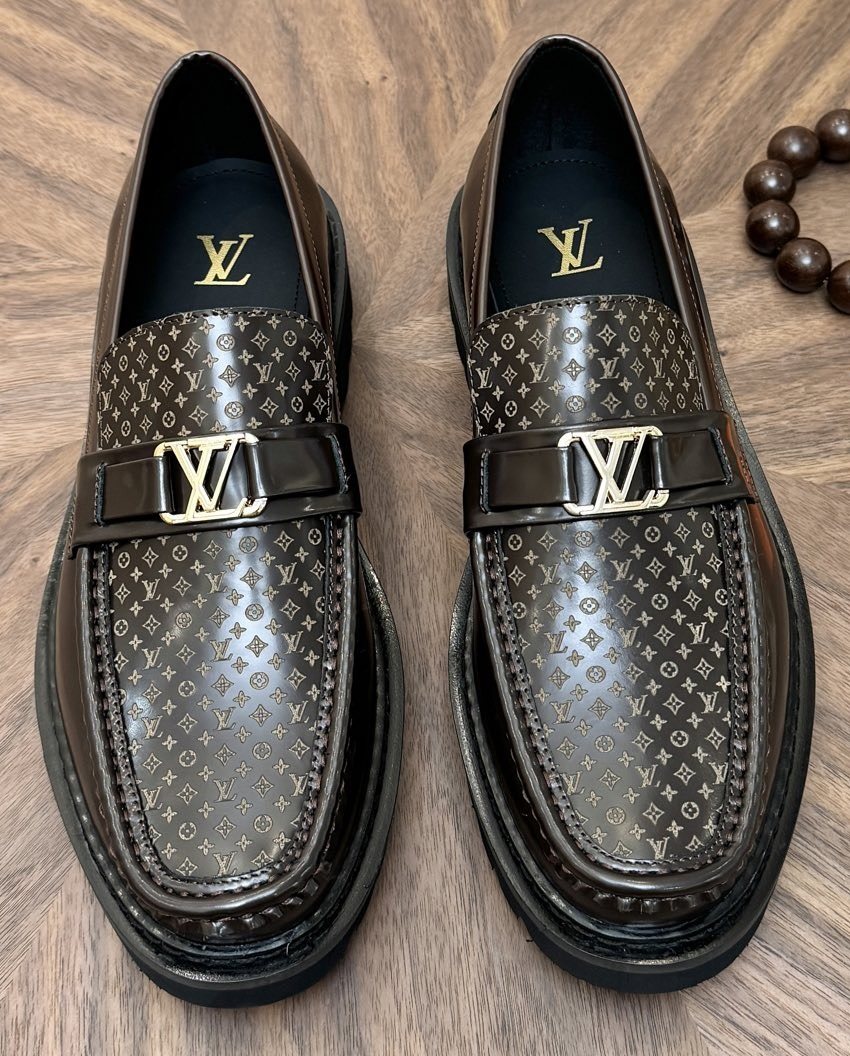 Louis Vuitton Men's Patterned Hardware Loafers
