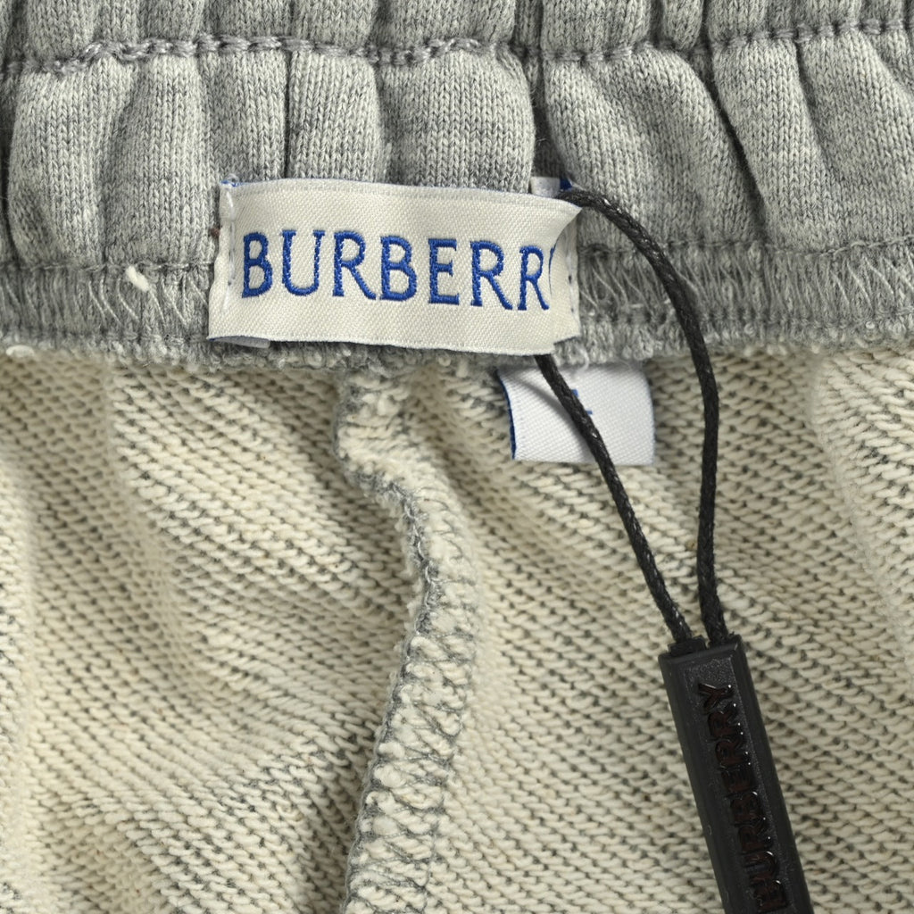 Burberry BBR Side Diamond Check Tape Track Pants — Grey
