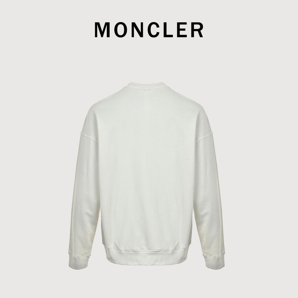 Moncler 26SS Classic Badge Embroidered Logo Crew Neck Sweatshirt