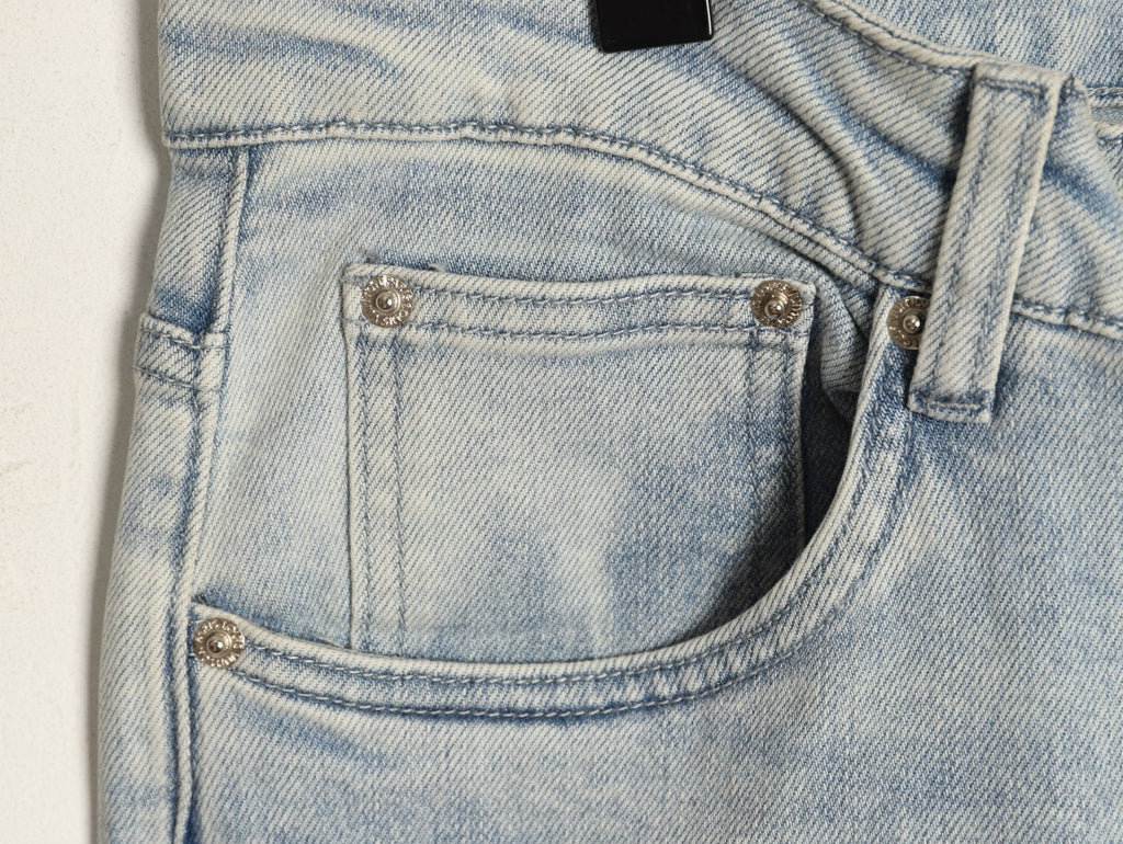 Louis Vuitton Back-Pocket Graphic Jeans - Light Gray