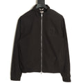 Dior Tonal Chest-Badge Stand-Collar Zip Jacket - Black